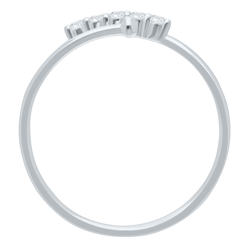 Diamond 1/10ctw. Bypass Fashion Ring in 10k White Gold image number null